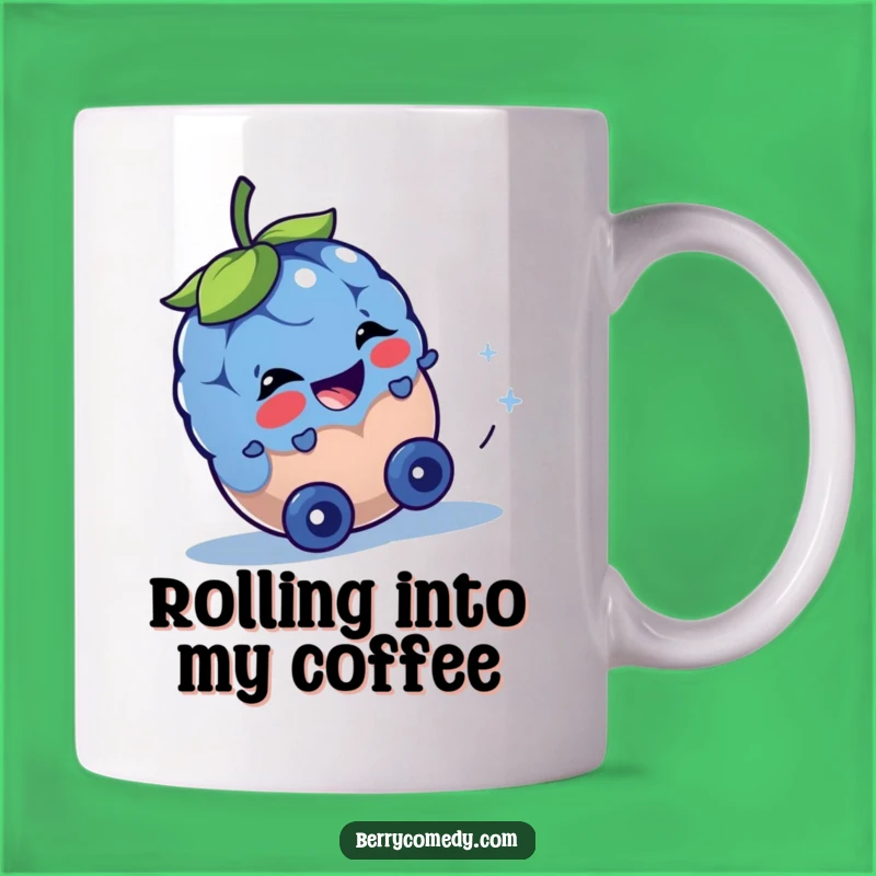 Funny Blueberry Rolling Downhill Mug: A Hilarious Gift for Mischief Makers
