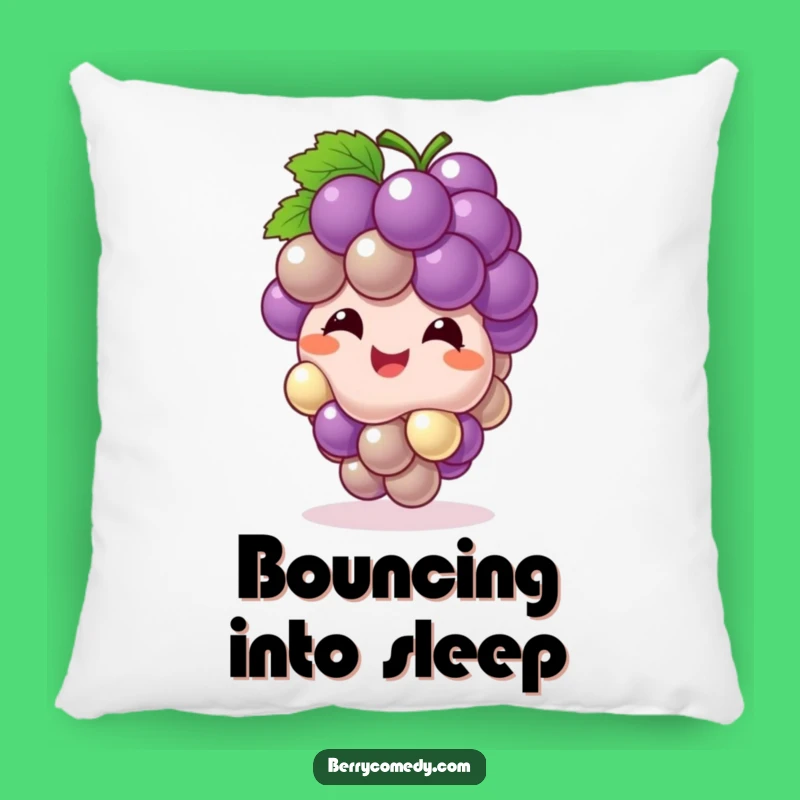 Funny Giggling Grape Cluster Pillow: Comfy and Joyful Accent Pillow Gift