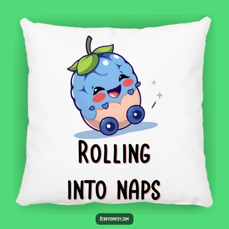 Funny Blueberry Rolling Downhill Pillow: Comfy and Comical Accent Pillow Gift