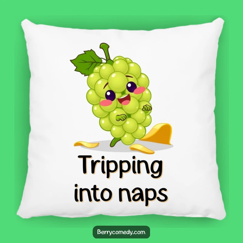 Funny Grape Banana Peel Pillow: Jolly Tripping Cushion, Gift!
