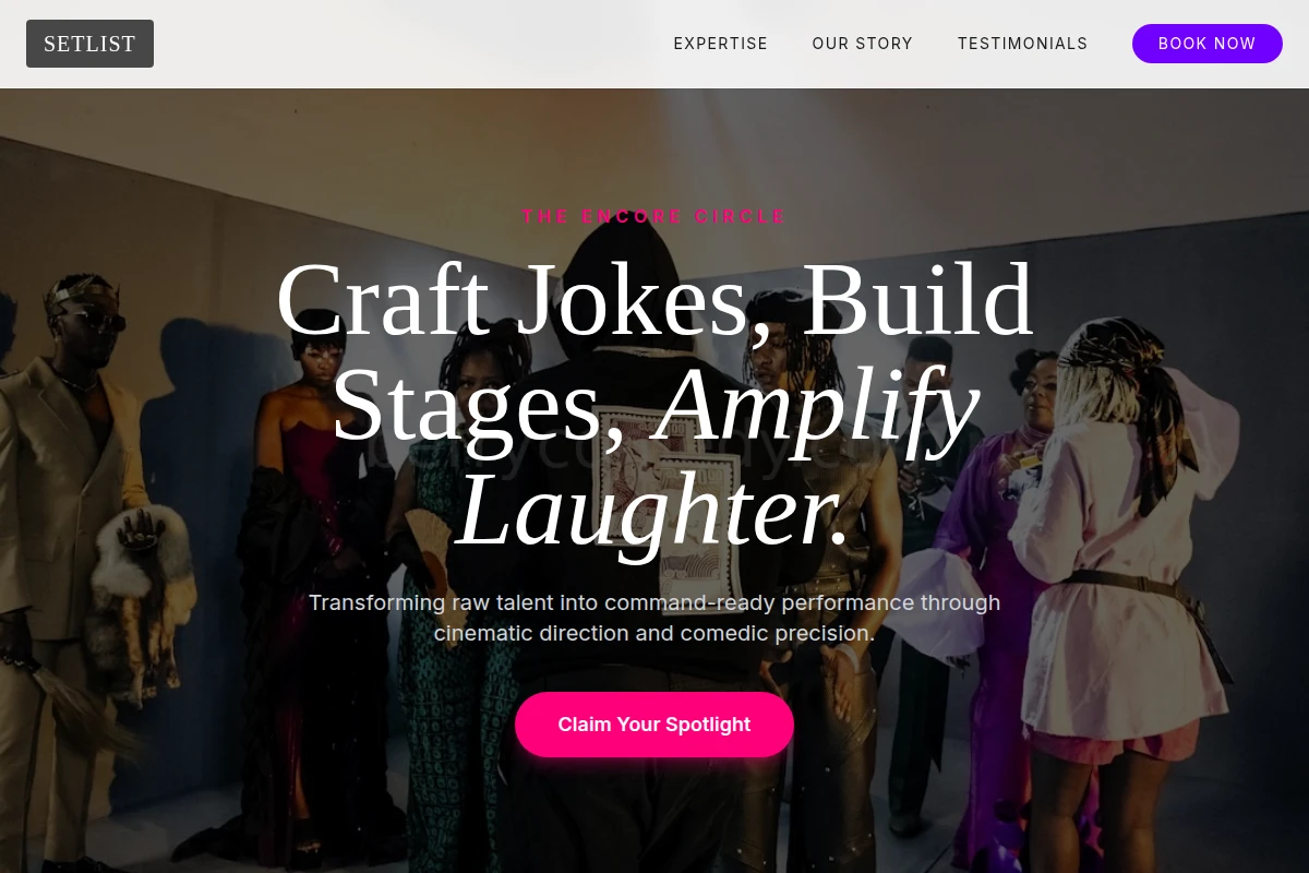 Premium Comedy Website Design