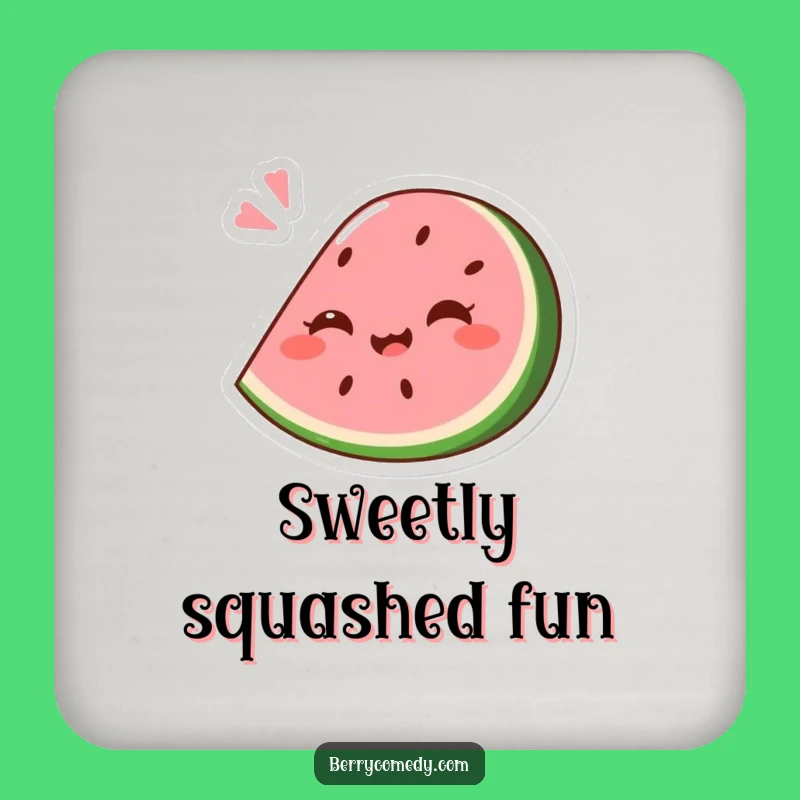 Funny Watermelon Bounce Coaster: Giggling Squashed Protector, Gift!