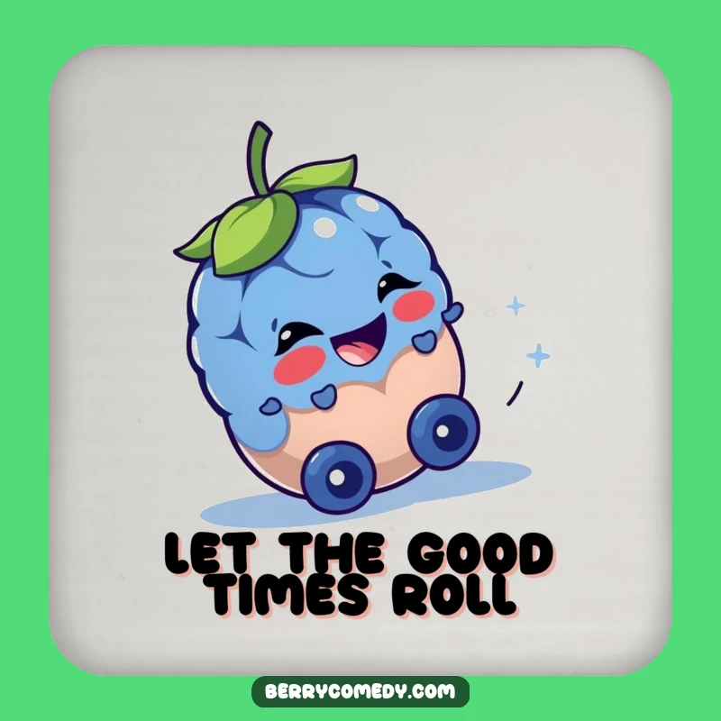 Funny Blueberry Rolling Downhill Coaster: Protect Surfaces with Playful Humor Gift