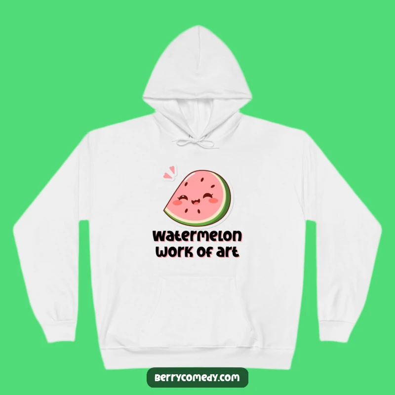 Funny Watermelon Bounce Hoodie: Giggling Squashed Fun, Cozy Funny Gift!