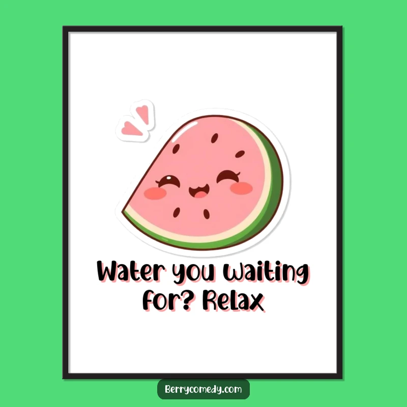 Funny Free Printable Wall Art: Giggling Watermelon Bounce Decor