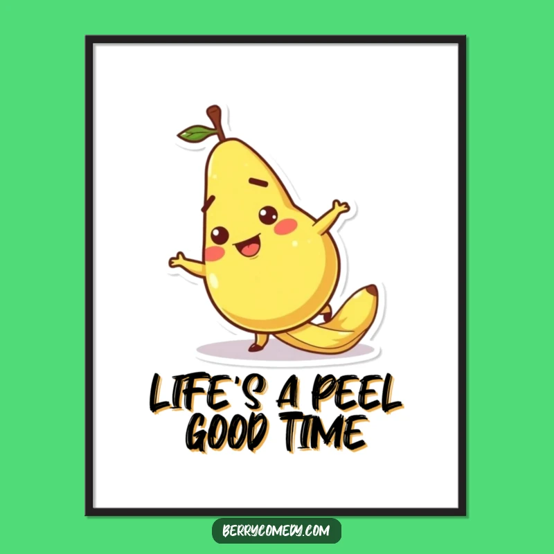 Funny Free Printable Wall Art: Goofy Pear Slip Decor - DIY Download