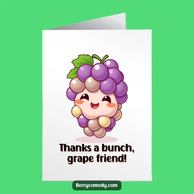Free Printable Thank You Card: Bouncing Grape - Giggles Downloadable