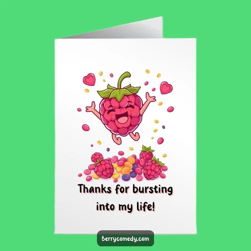 Free Printable Thank You Card: Leaping Raspberry - Seeds of Gratitude Downloadable