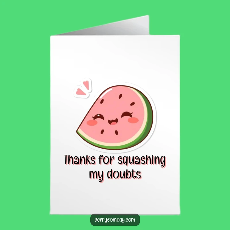 Free Printable Thank You Card: Watermelon's Bouncy Gratitude