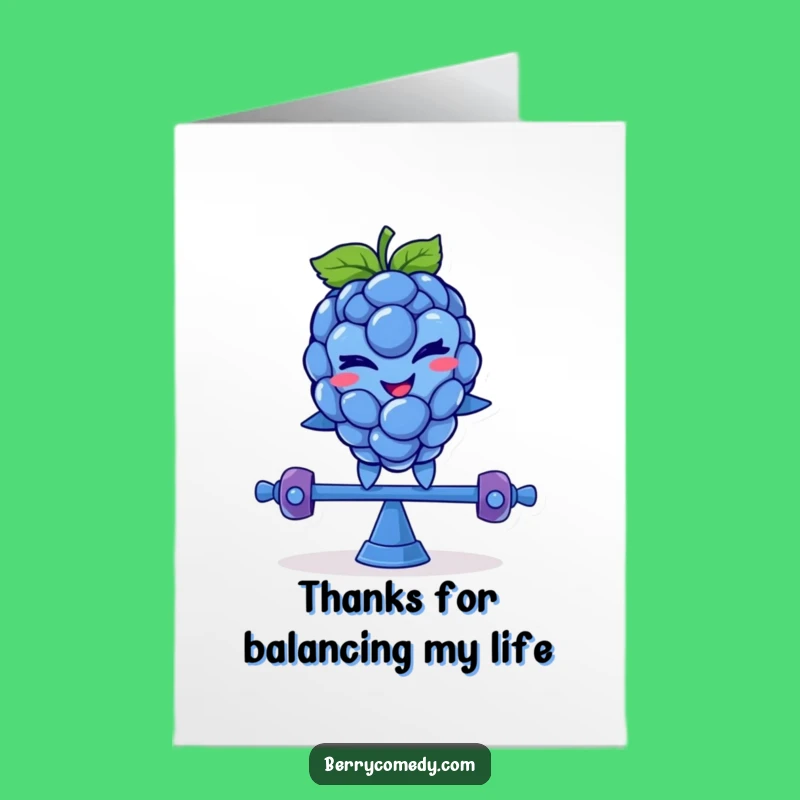 Free Printable Thank You Card: Blue Raspberry's Balancing Act of Gratitude