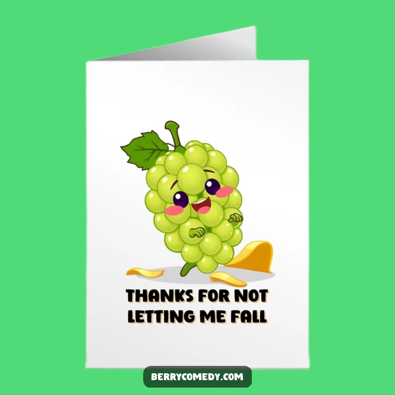 Free Printable Thank You Card: Grape's Funny Trip Expressing Thanks