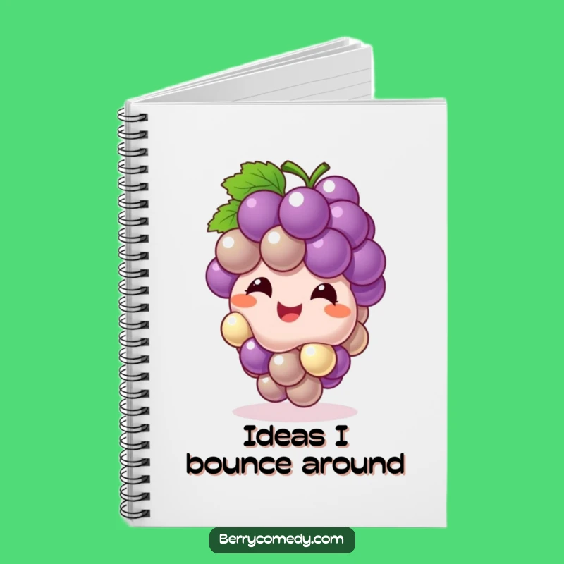Funny Giggling Grape Cluster Notebook: Jot Down Ideas with Playful Humor Gift
