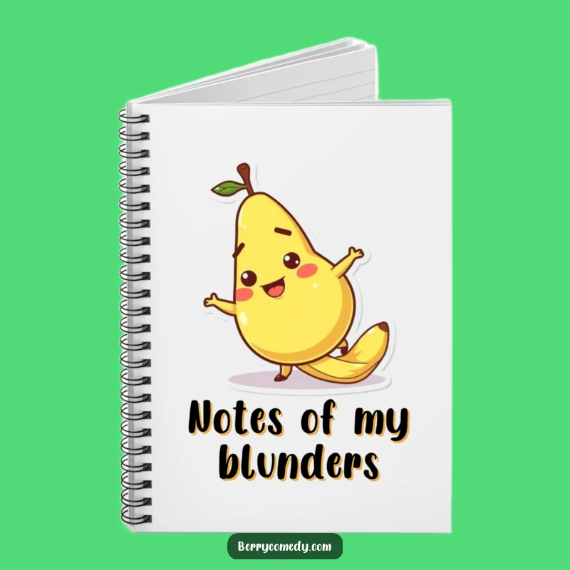 Funny Pear Slipping Banana Peel Notebook: Jot Down Ideas with Cartoonish Humor Gift