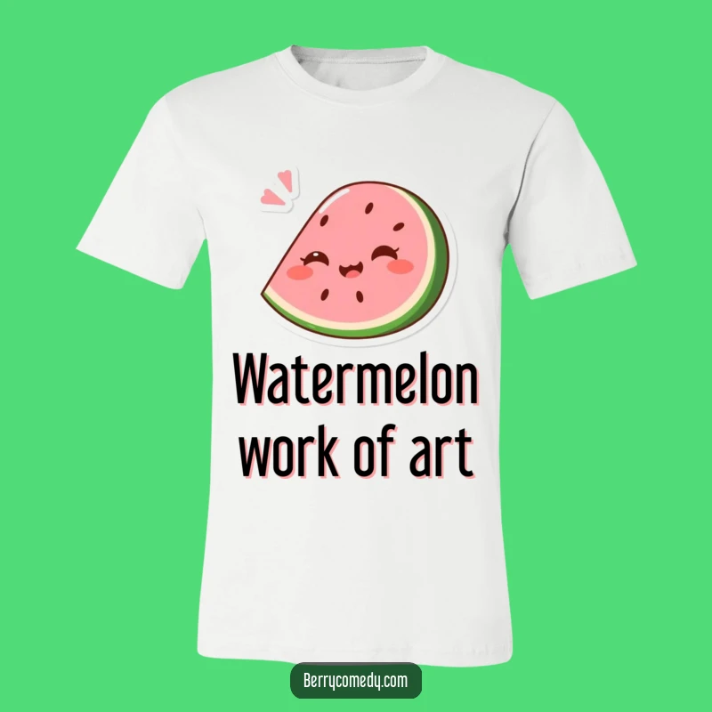 Funny Watermelon Bounce T-Shirt: Giggling Squashed Tee, Perfect Gift!