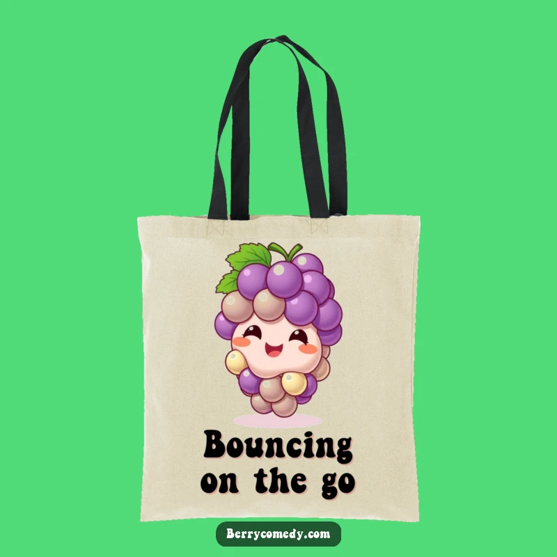 Funny Giggling Grape Cluster Tote Bag: Practical and Joyful Gift