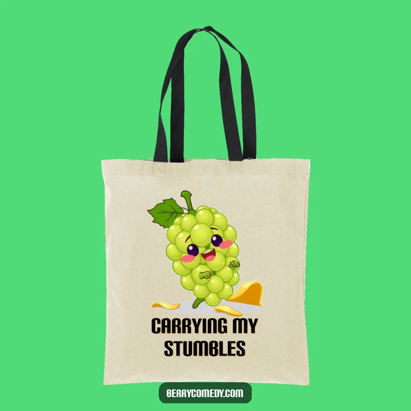 Funny Grape Banana Peel Tote Bag: Tripping Fun, Great Gift!
