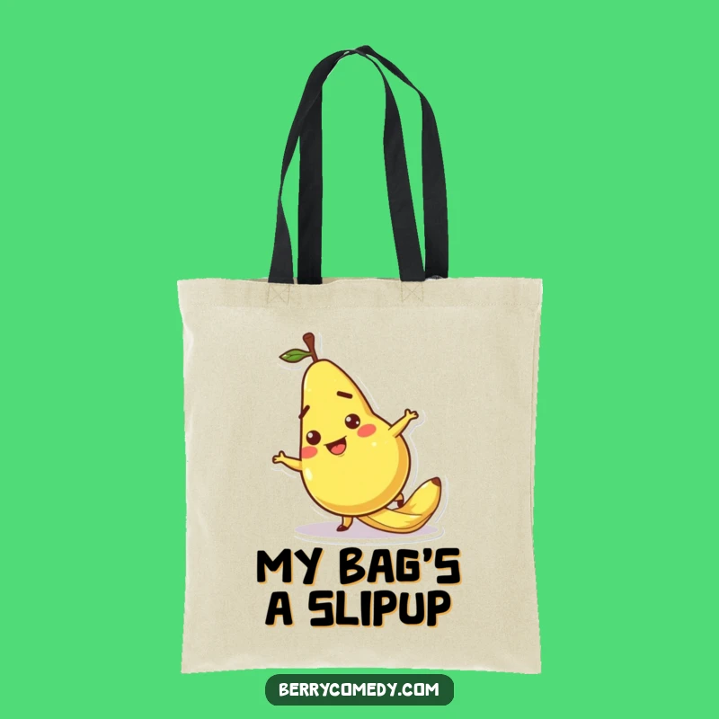 Funny Pear Slipping Banana Peel Tote Bag: Practical and Hilarious Gift